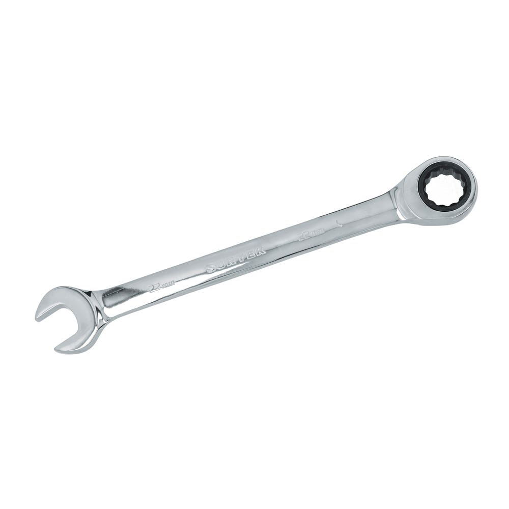 Llave Combinada Pulido Espejo De Matraca Métrica, 12 Puntas, Surtek 100591