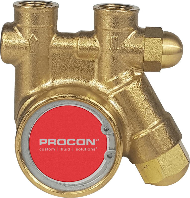 BOMBA DE PALETA ROTATORIA DE 3/4, LATÓN, 100GPH (300LPH), EPDM/NITRILO PROCON 101B100F11BC