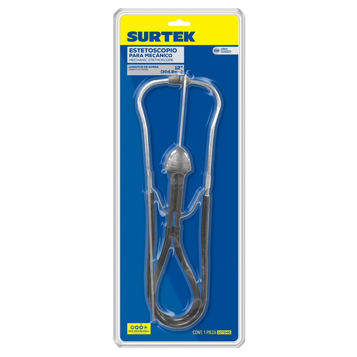 Estetoscopio Para Mecánico 12, Surtek 107246
