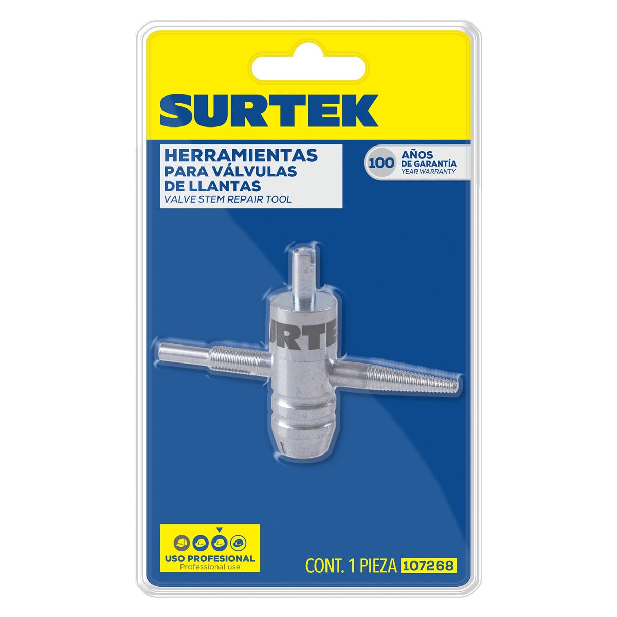 Herramienta Para Montaje Y Desmontaje Alma De Válvulas De Llantas, Surtek 107268