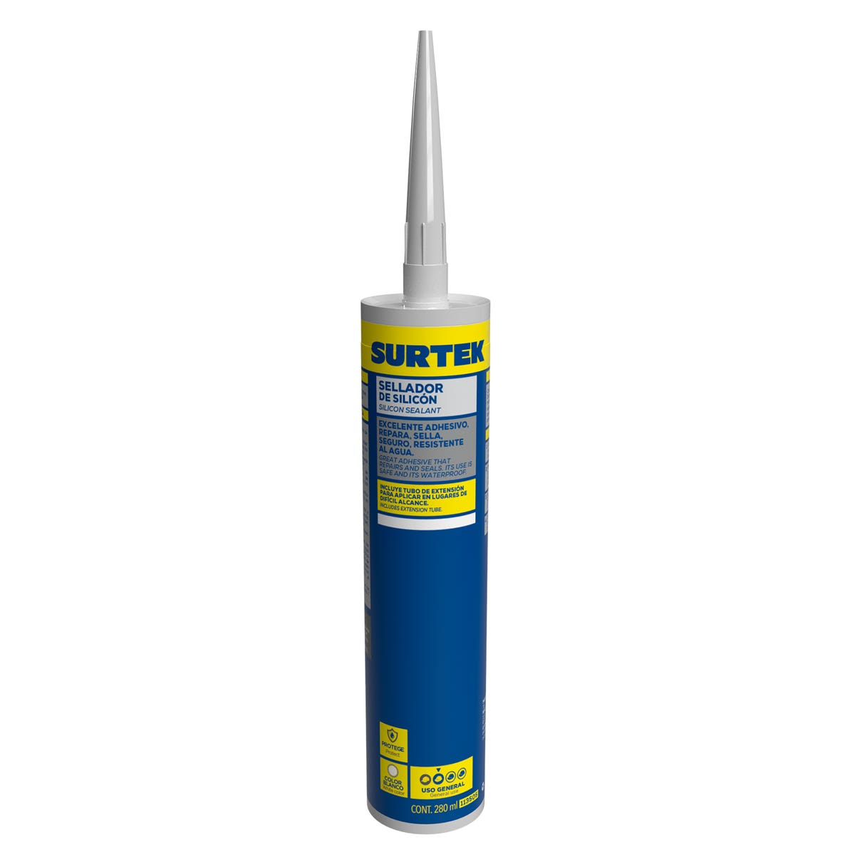 Sellador Acrílico Color Blanco, 280 ml, Surtek 113505
