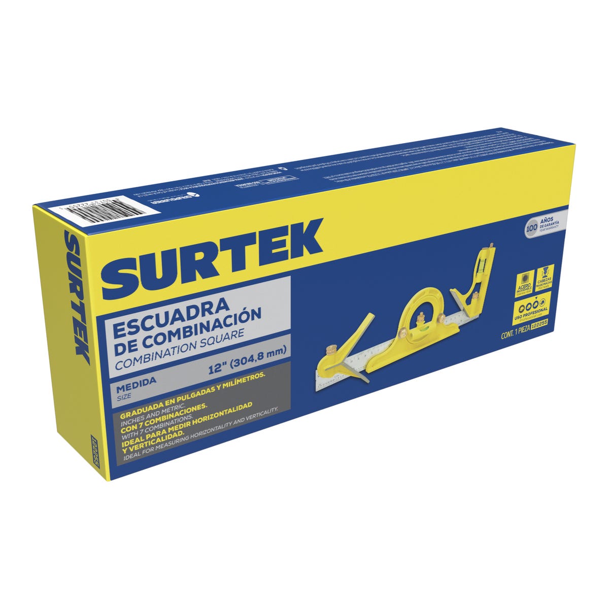 Escuadra De Combinaciones Con Cabezas Maquinadas 12, Surtek 122255