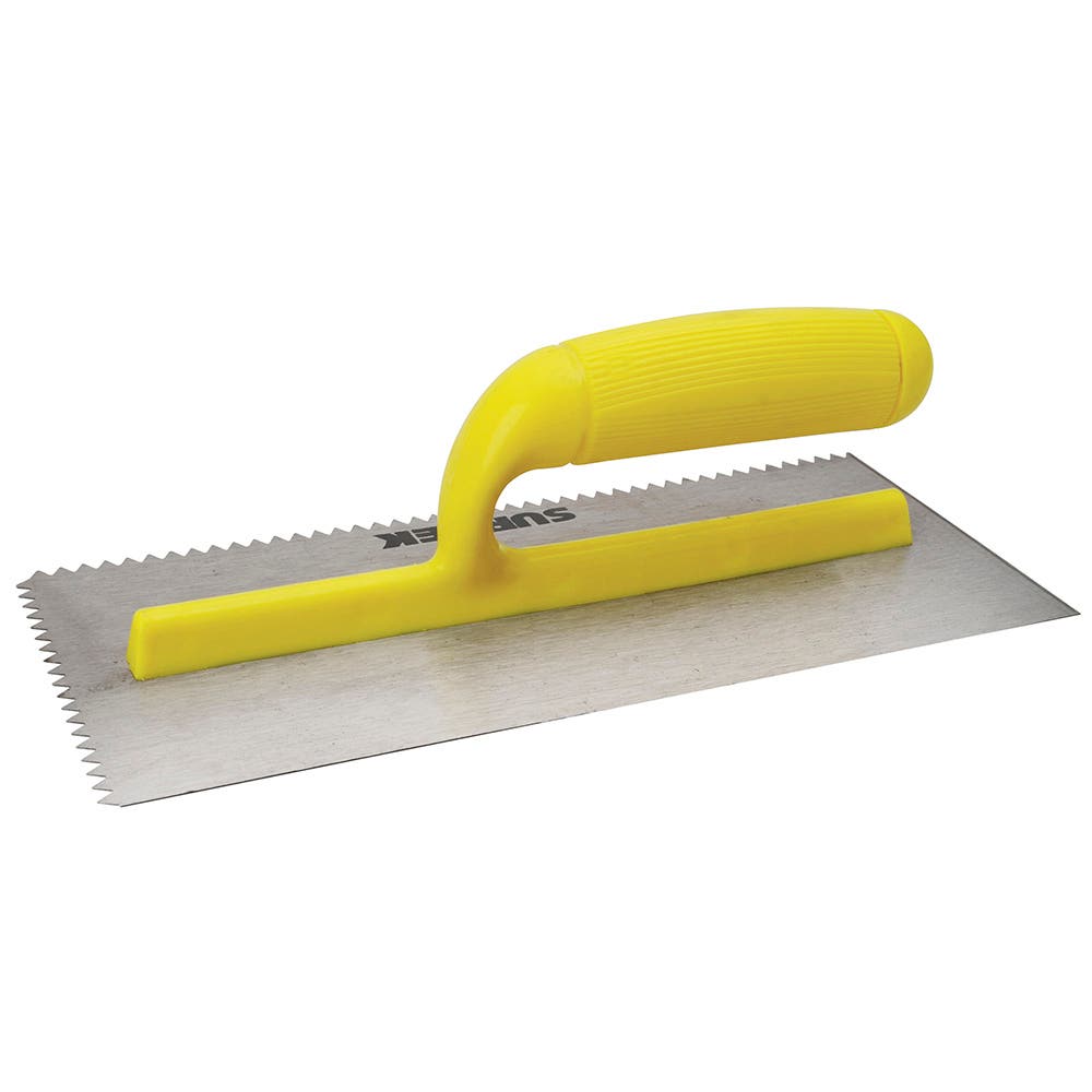 Llana Dentada Triangular De Acero Al Alto Carbón Con Mango De Plástico 4 Remaches, 11 x 5, Surtek 123187