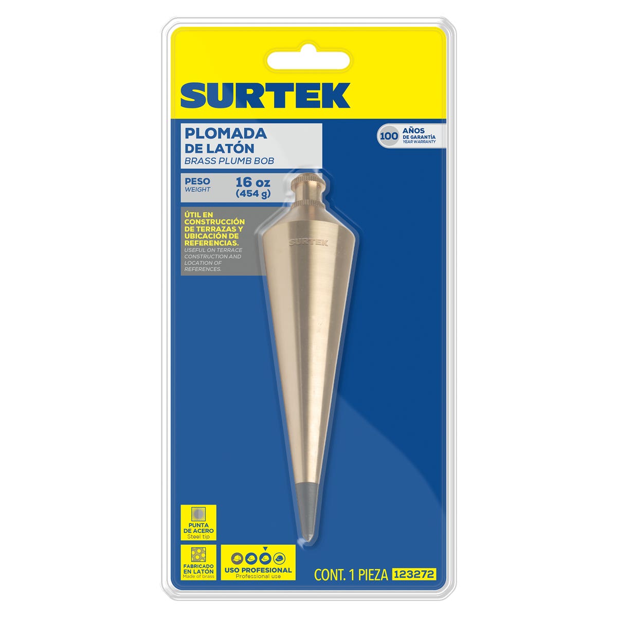 Plomada De Latón 227 g, Surtek 123270