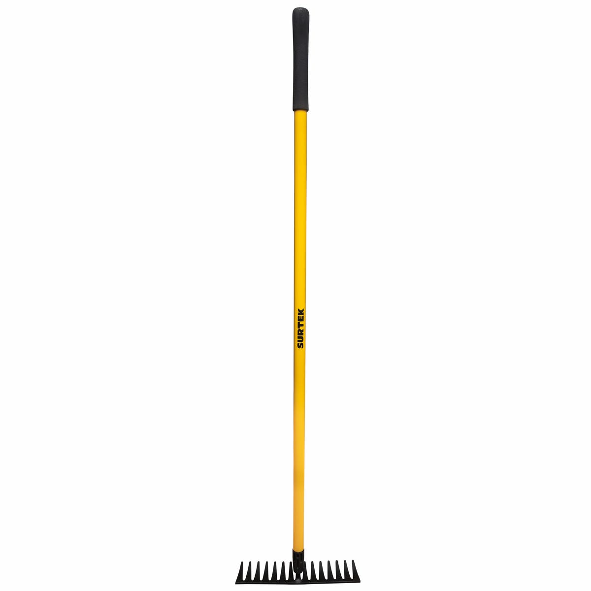 Rastrillo Curvo Para Jardín Con Mango De Madera 60, 14 Dientes, Surtek 130650