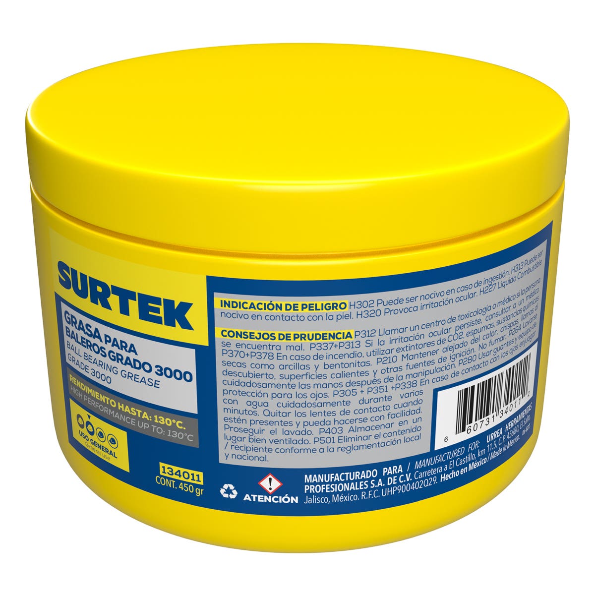 Grasa Para Baleros 450 g, Surtek 134011