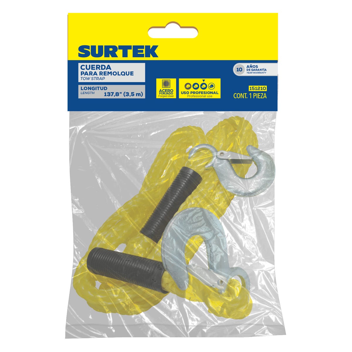 Cuerda Para Remolque 16 mm x 3.5 m, Surtek 151210