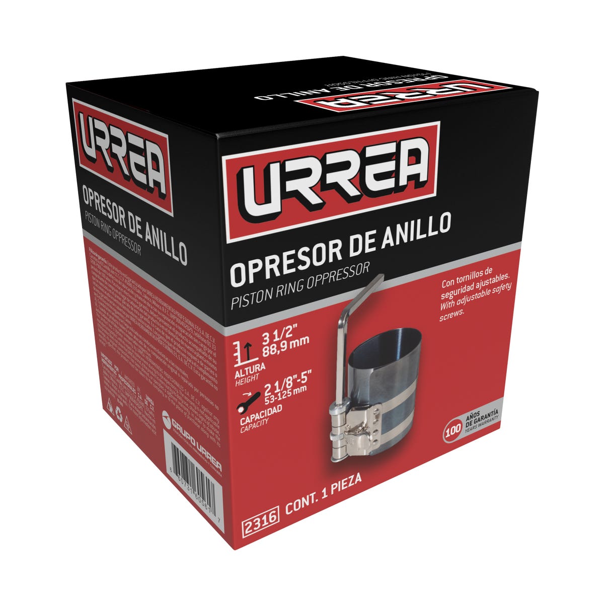 Opresor De Anillos 2-1/8 A 5, Urrea 2316