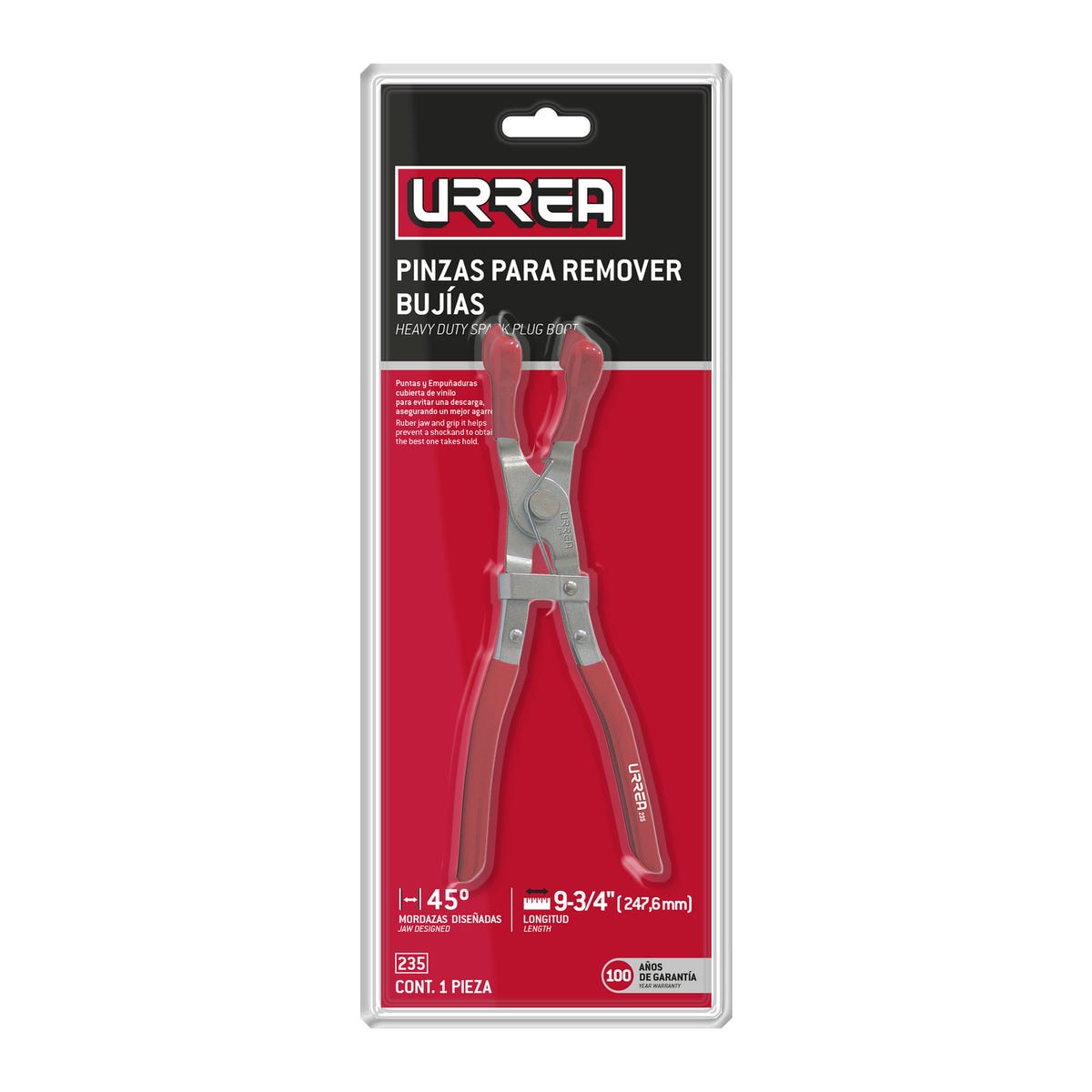Pinza Para Remover Capuchones De Bujías Minimo De Agarre 3/4, Urrea 235