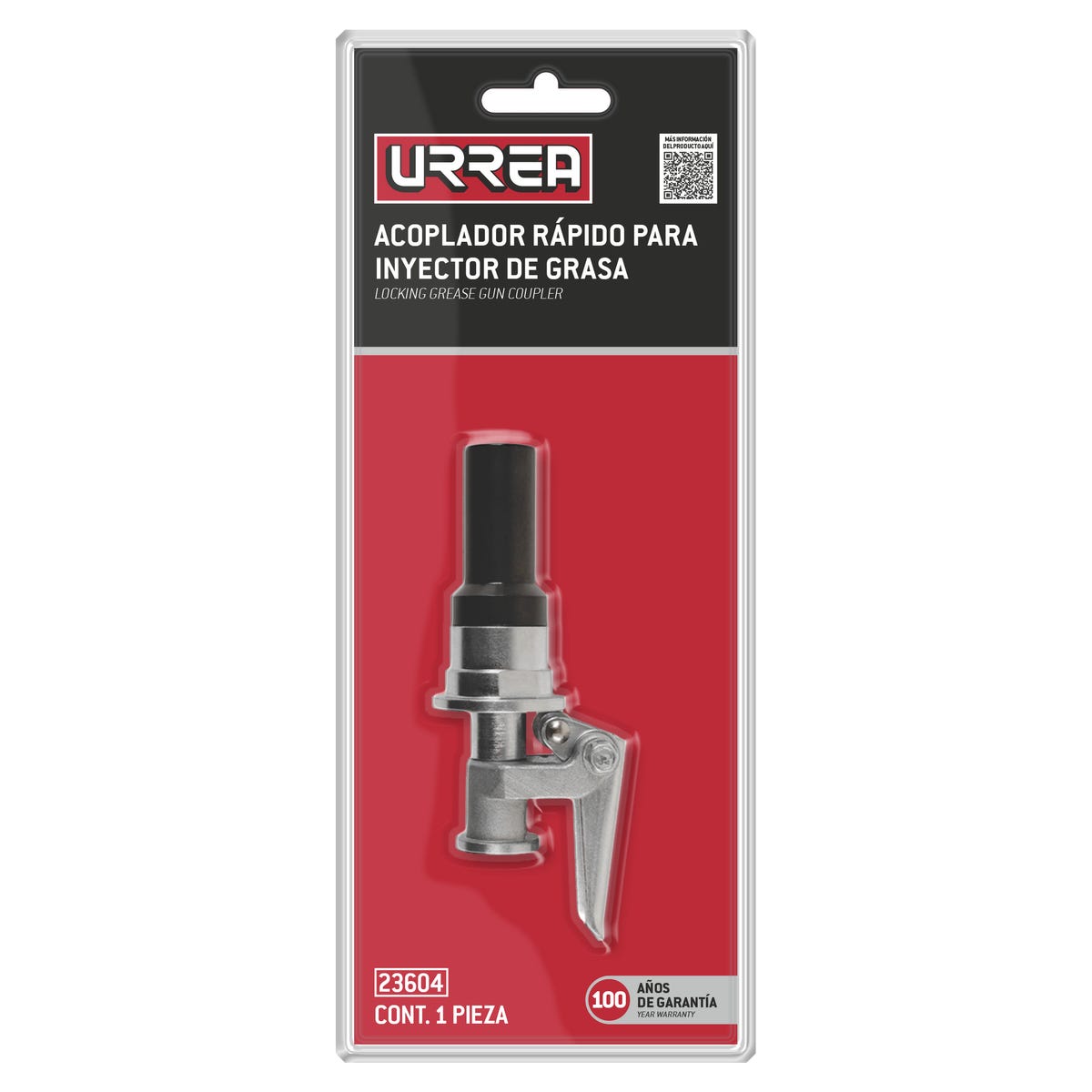 Acoplador Rápido Para Inyector De Grasa 8000 PSI, Urrea 23604