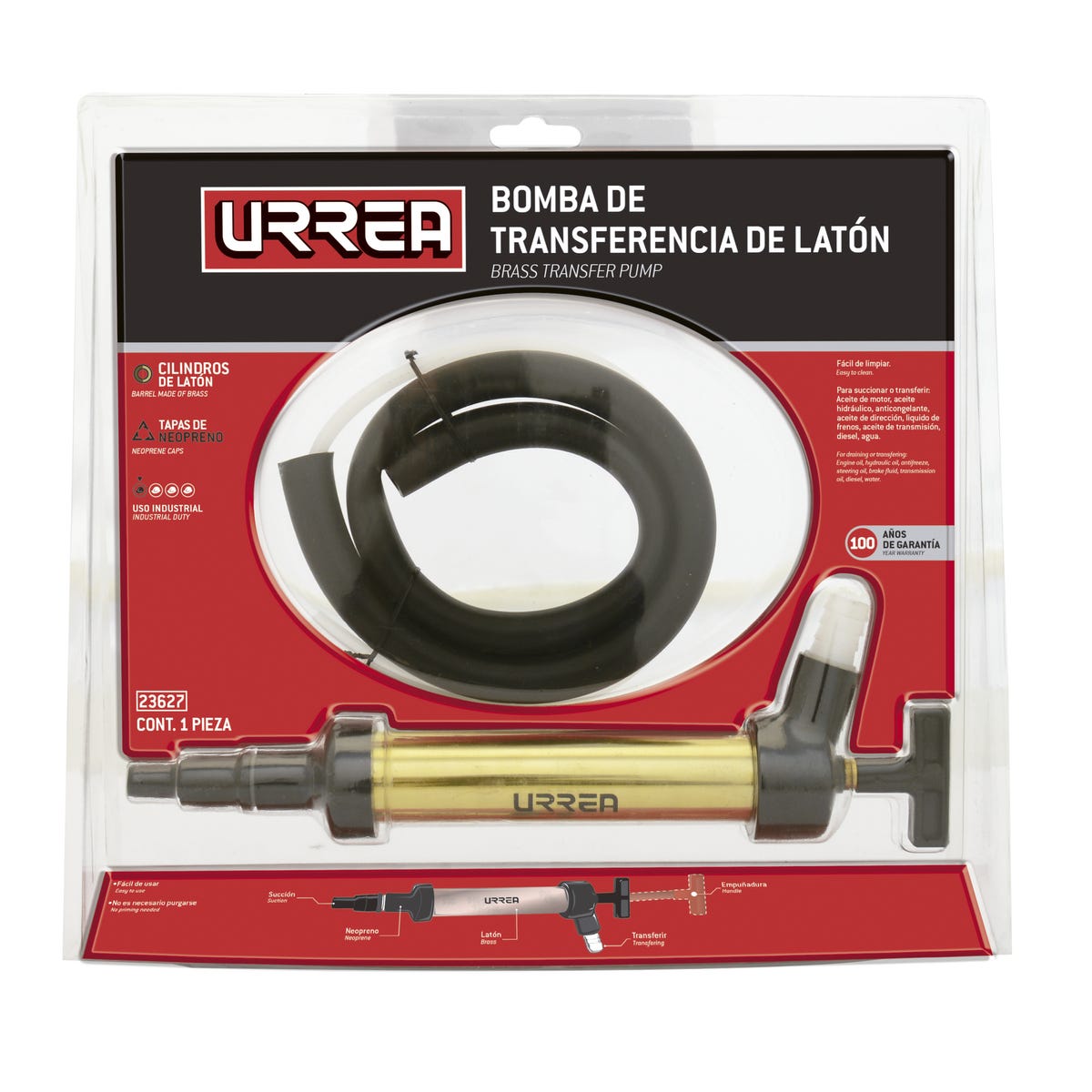Bomba De Transferencia, Capacidad 100 ml, Urrea 23627