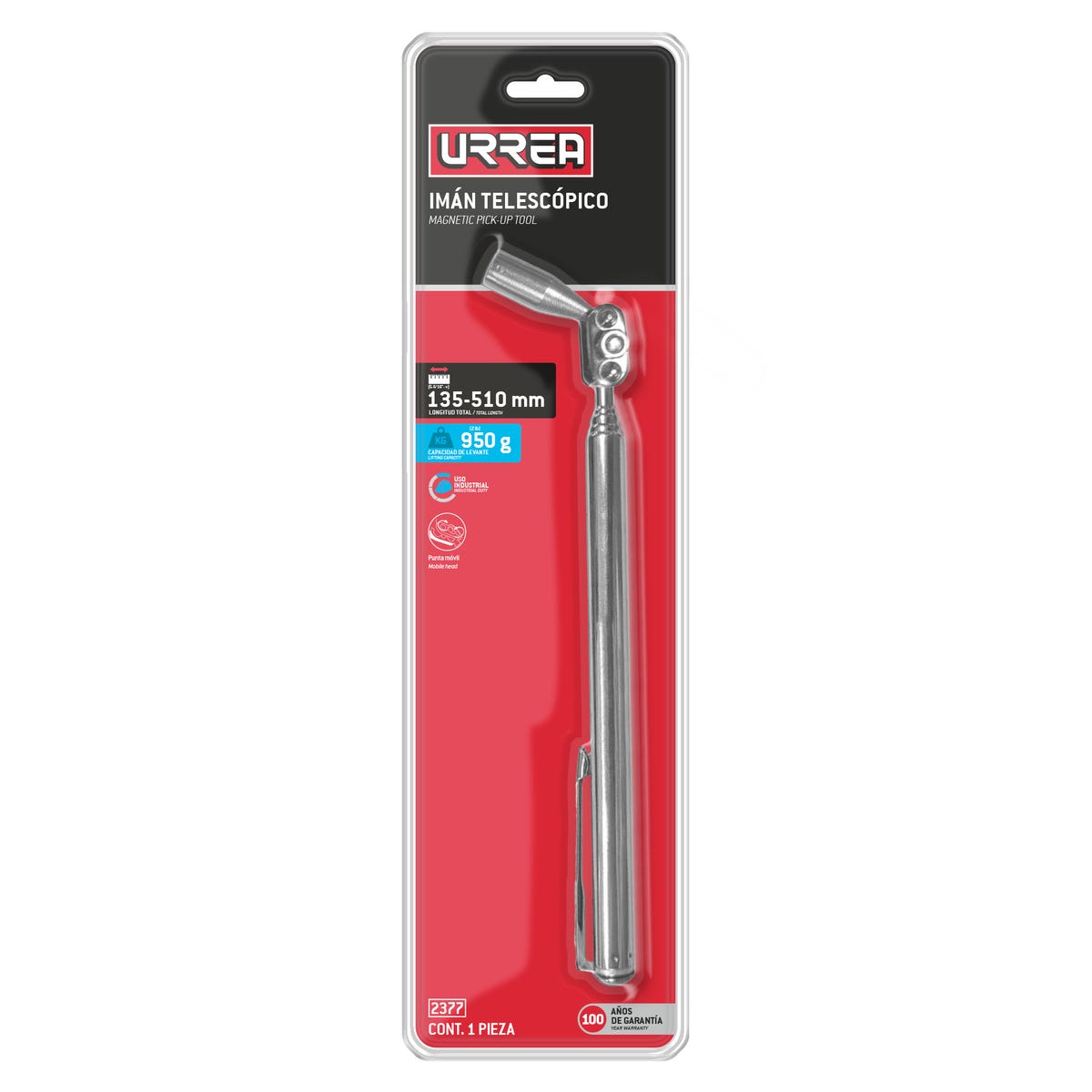 Levantador Magnético Punta Articulada, 0.95 kg Urrea 2377