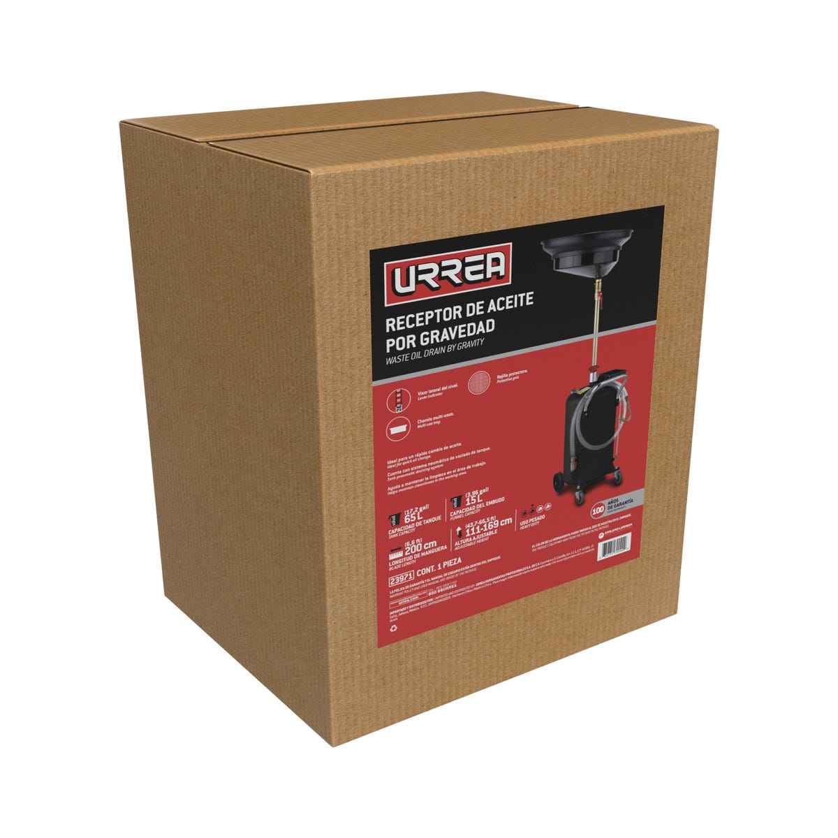 Receptor De Aceite Por Gravedad 65 Lt, Urrea 23971