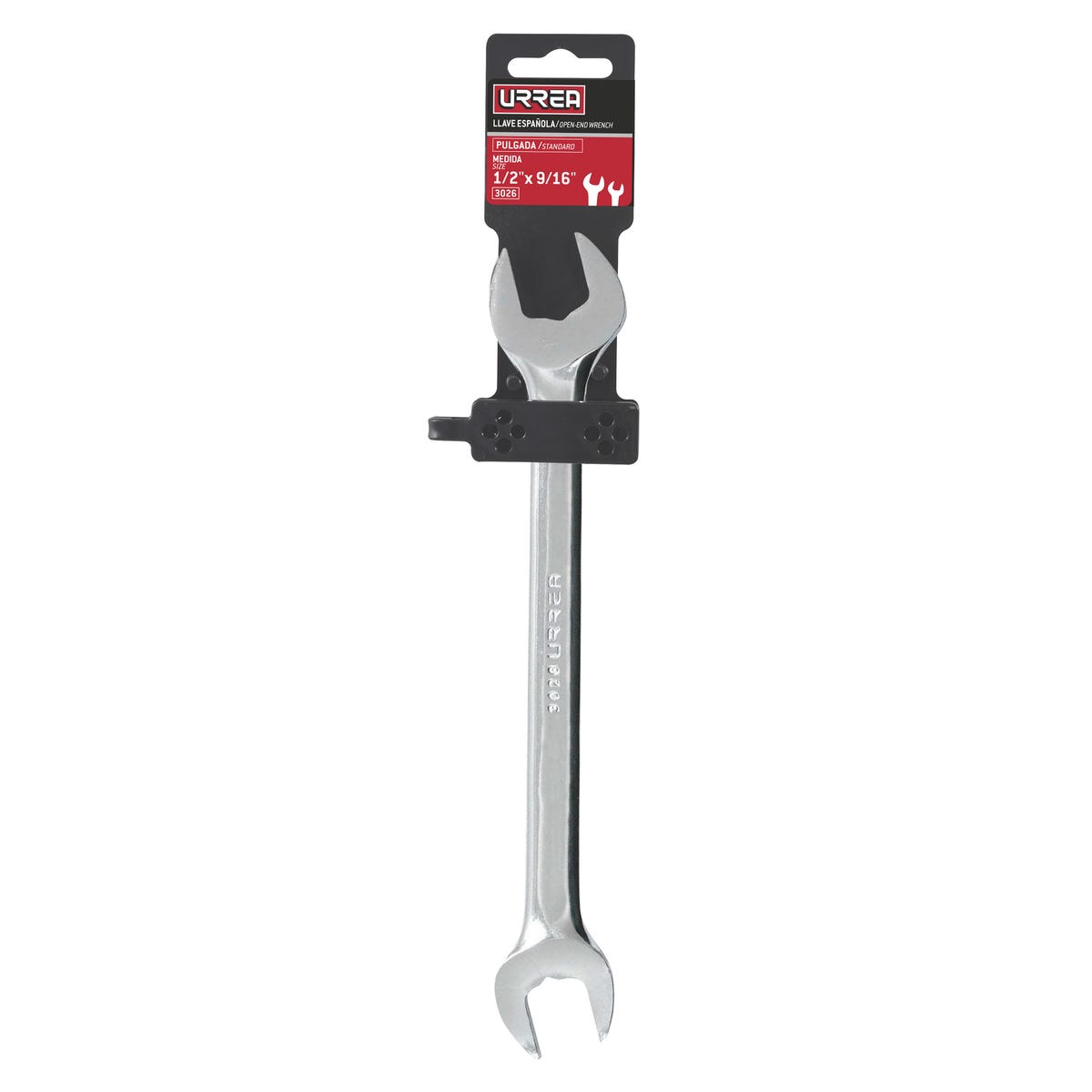 Llave Española Pulido Espejo En Pulgadas, 1/2 x 9/16, Urrea 3026