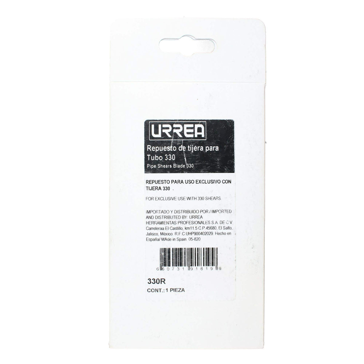 Repuesto De Tijeras Para Tubos 330, Urrea 330R