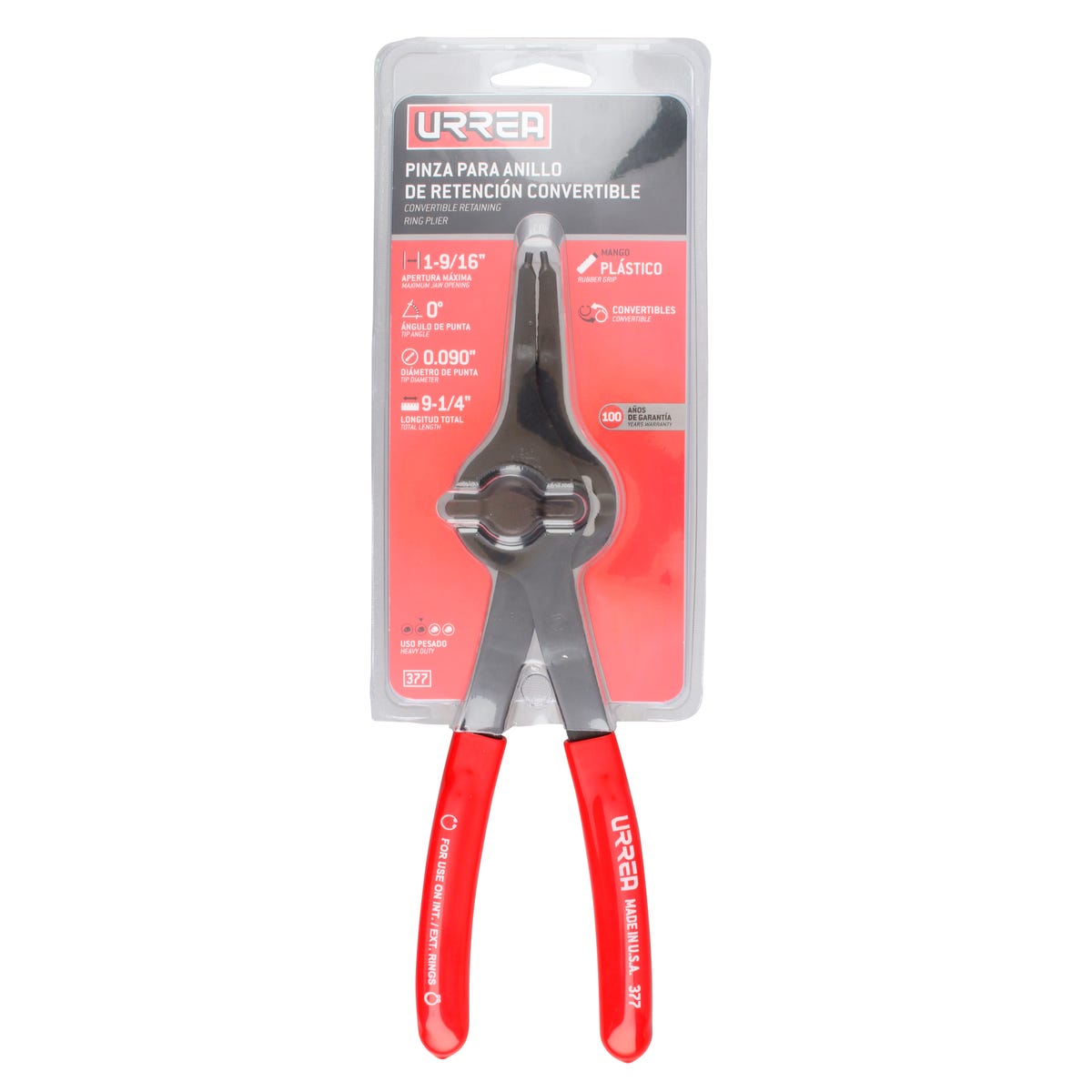 Pinza Para Anillos De Retención Convertibles Urrea 377