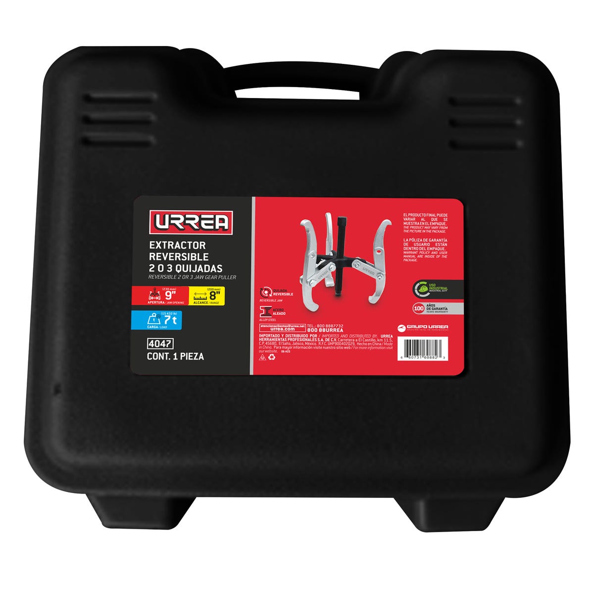 Extractor Reversible 2 O 3 Quijadas Tipo C 7 Ton, 2 Posiciones, Urrea 4047