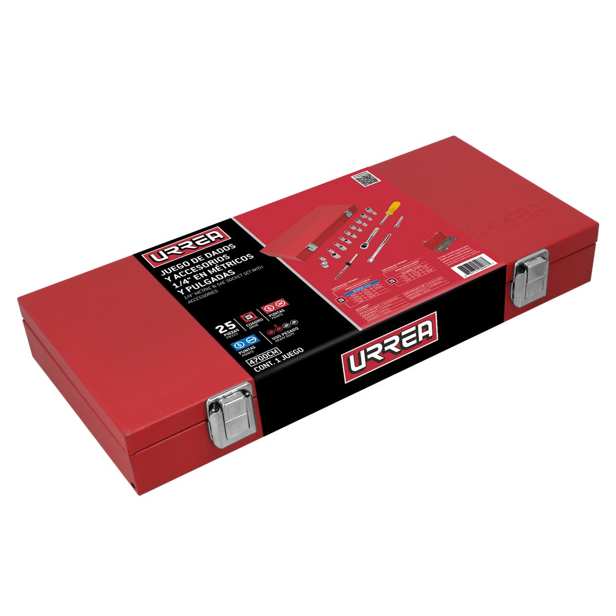 Juego De Dados Y Accesorios Cuadro De 1/4" Urrea 4700CM