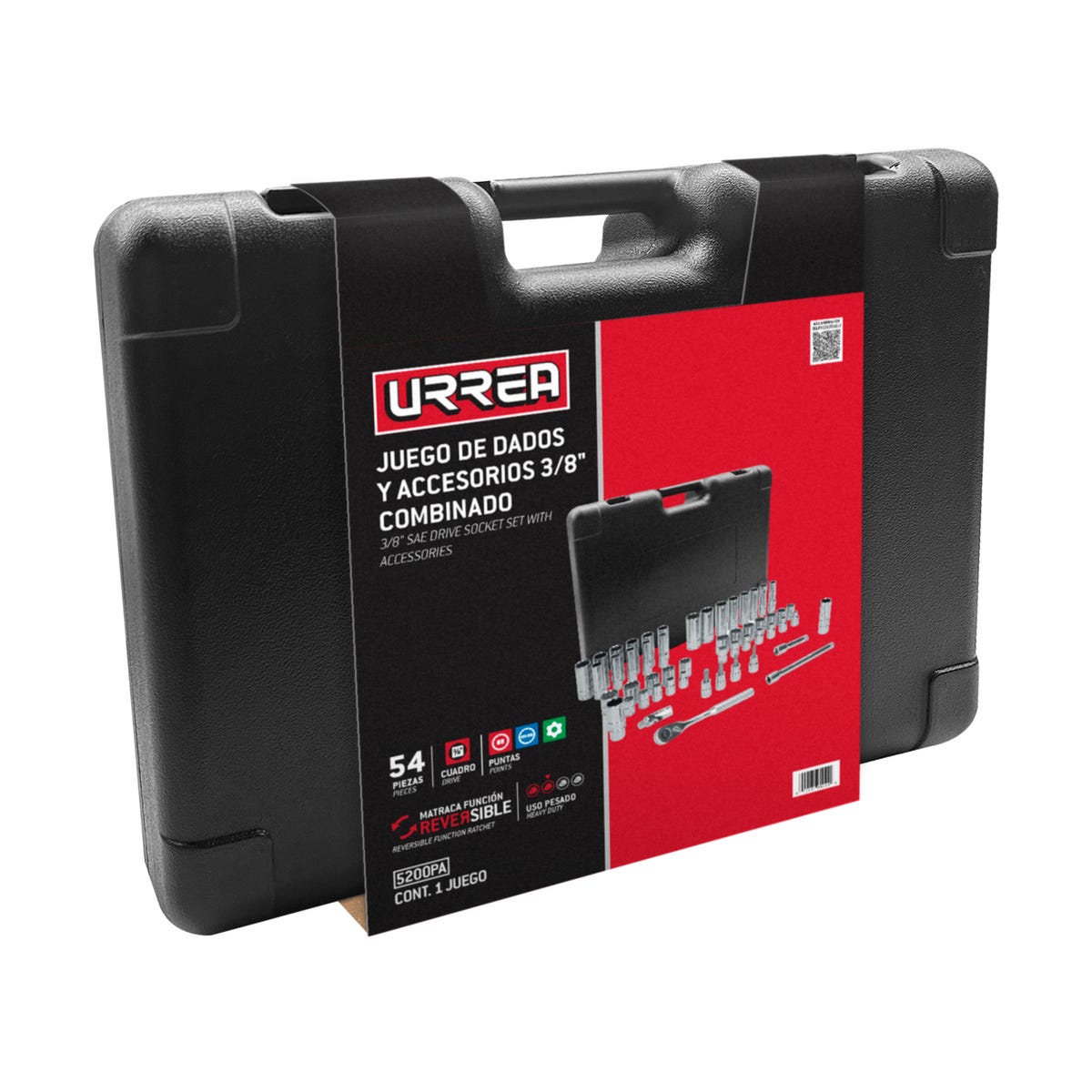 Juego De Dados Y Accesorios Cuadro De 3/8 Urrea 5200PA