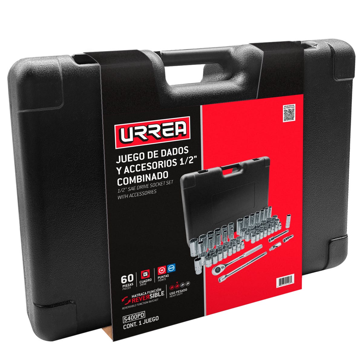 Juego De Dados Y Accesorios Cuadro De 1/2 Urrea 5400PD