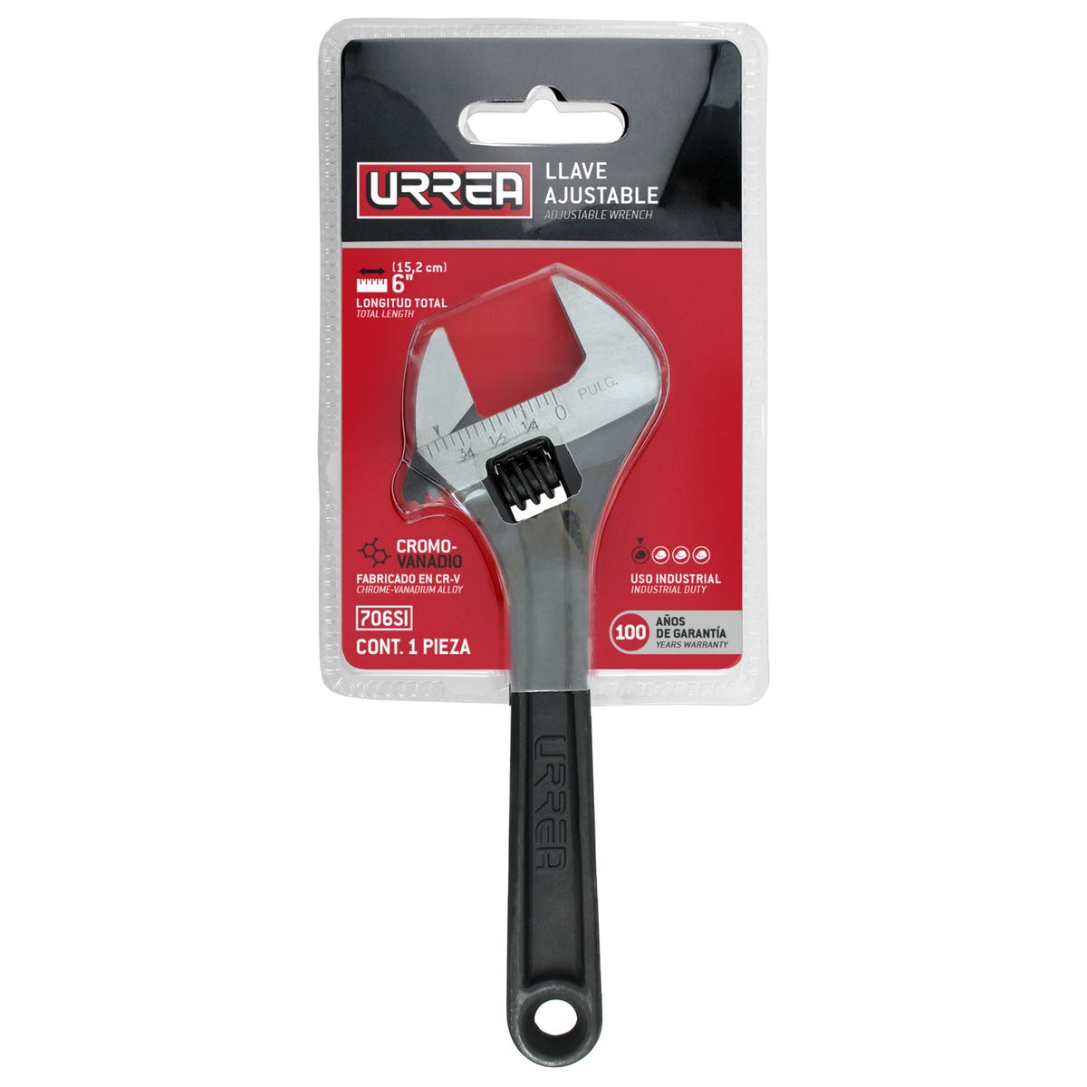 Llave Ajustable Fosfatizada 6, Urrea 706SI