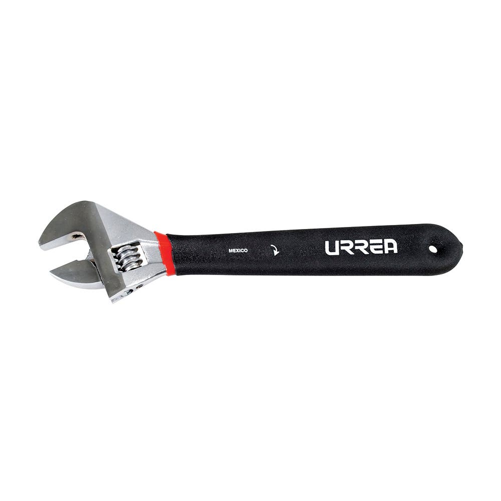 Llave Ajustable Cromada Con Mango Rubber Grip 8, Urrea 708G