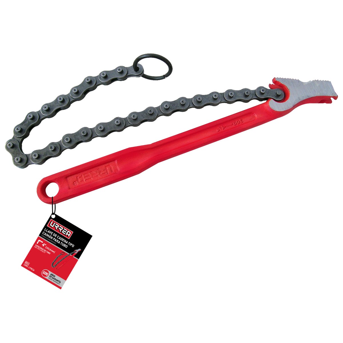 Llave Universal De Cadena Reversible Para Tubos Uso Pesado De 4, Urrea 801