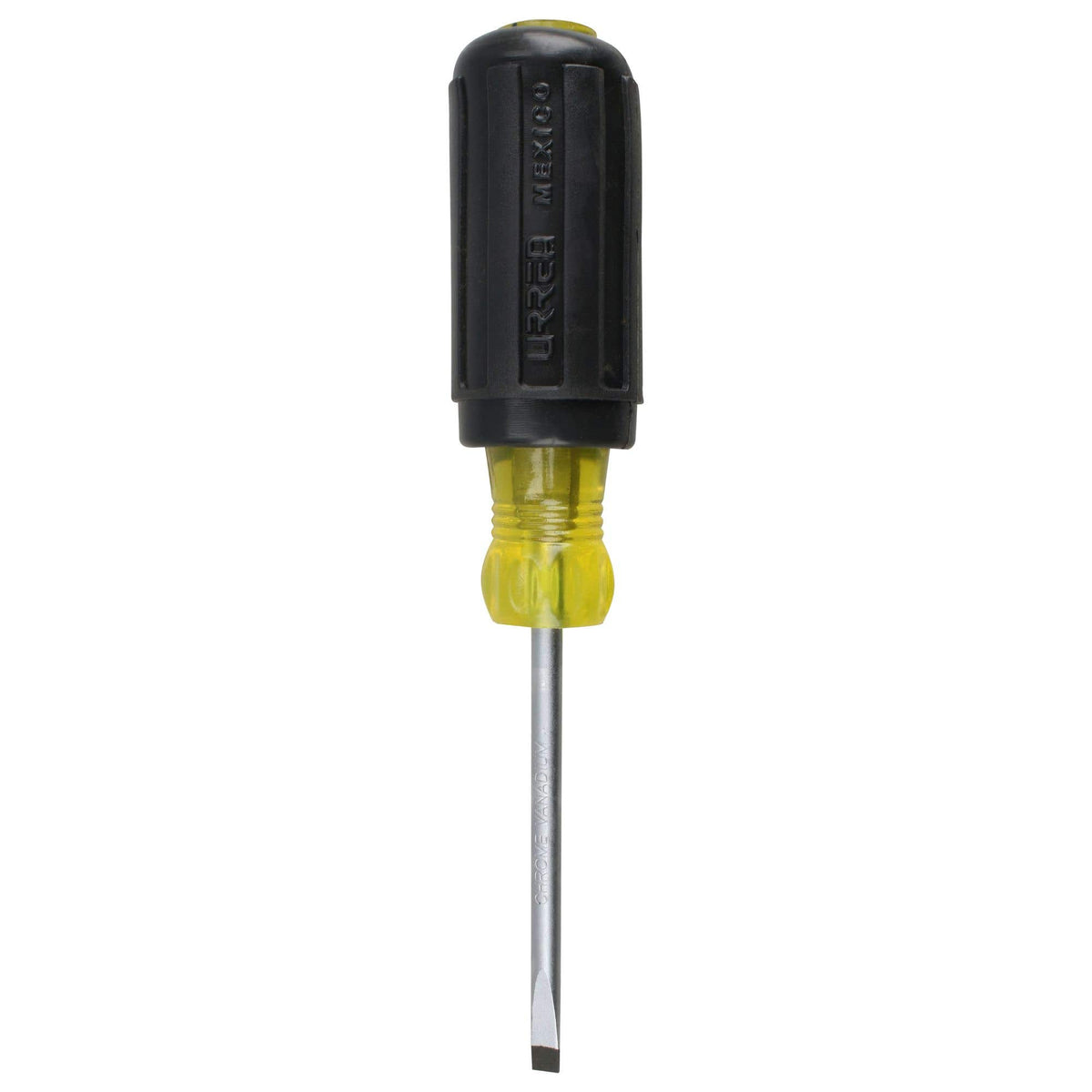 Destornillador Con Mango Cushion Grip, Punta Cabinet Barra Redonda 3/16 x 3, Urrea 9431