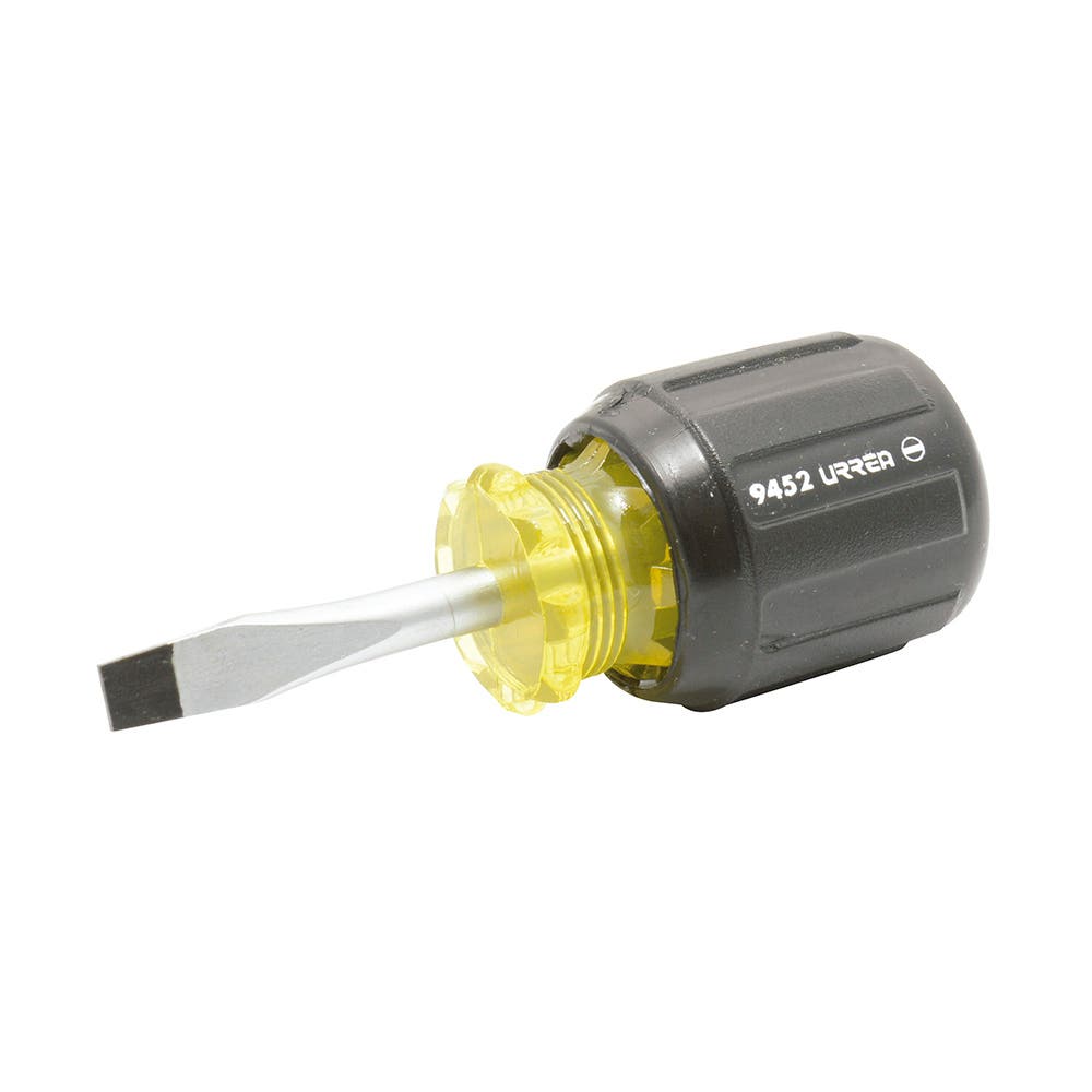 Destornillador Con Mango Cushion Grip, Tipo Trompo Punta Cabinet Barra Redonda 1/4 x 1-1/2, Urrea 9452