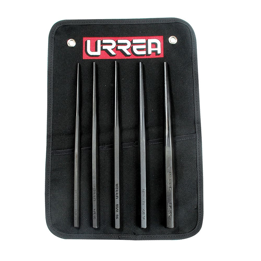 Juego De Punzones Guía Botador Largos, 5 Piezas, Urrea 99B