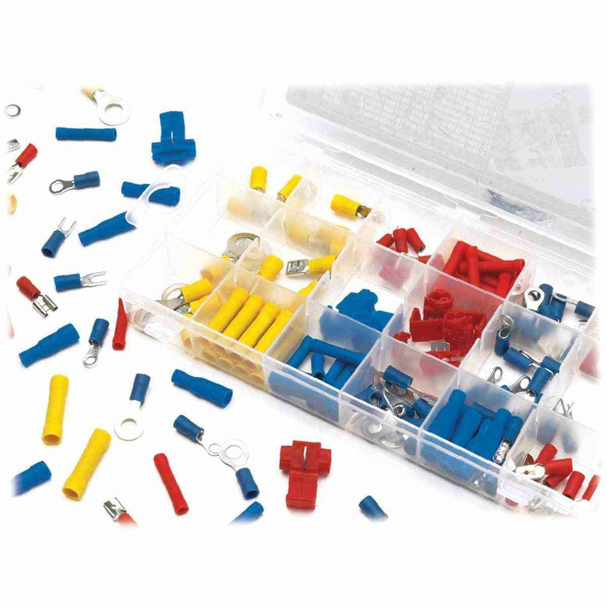 Juego de Terminales Eléctricas Weston 160 Piezas (Anillos, Conectores y Desconectores)