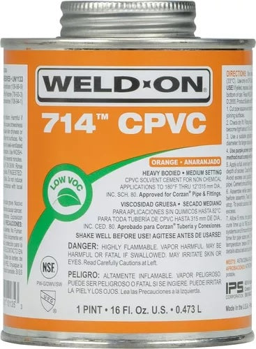 PEGAMENTO CPVC 714 NARANJA 1 PT WELD-ON 15793