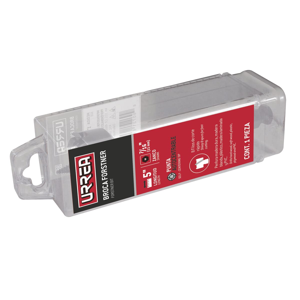 Broca Para Madera De Acero Forstner 1 Zanco De 7/16, Urrea BF1