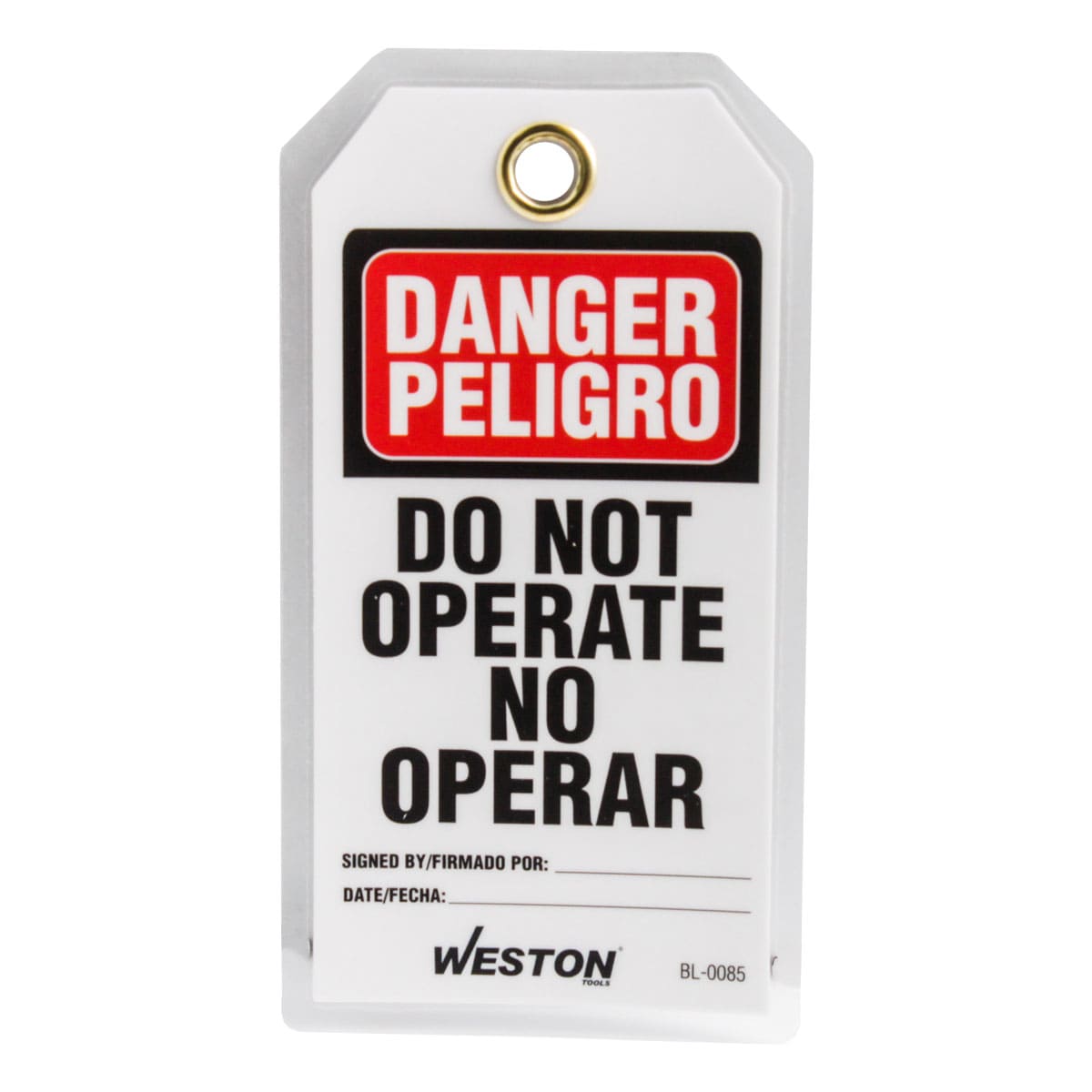 Etiqueta De Bloqueo Bilingüe Peligro | BL-0085