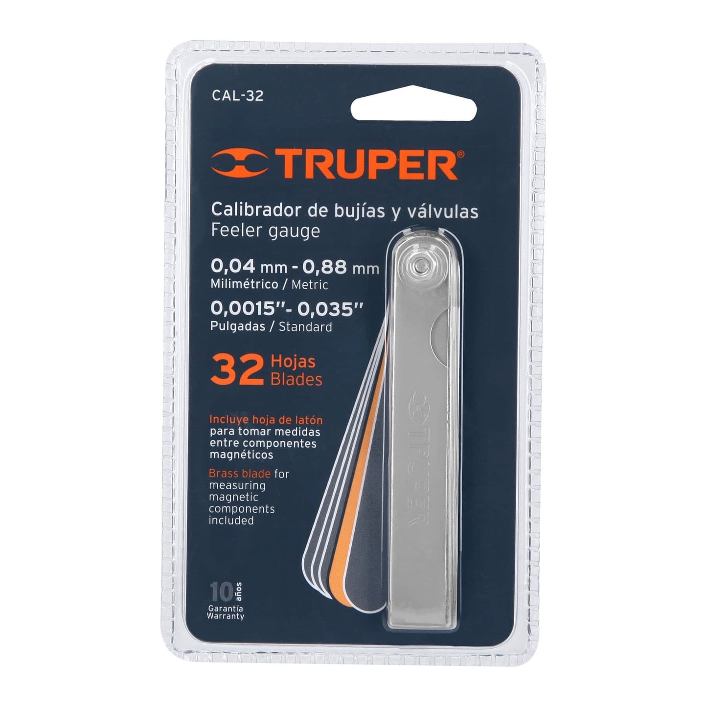14397 CAL-32 Calibrador de 32 hojas std / mm, truper