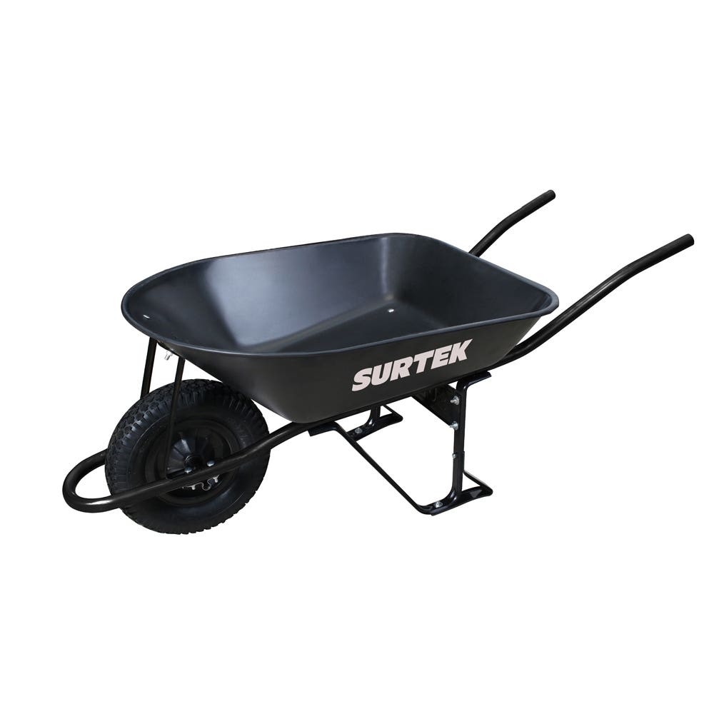 Carretilla Reforzada Con Bastidor Metálico 5.5 Ft3 Llanta Neumática De 2 Capas, Surtek CAT552