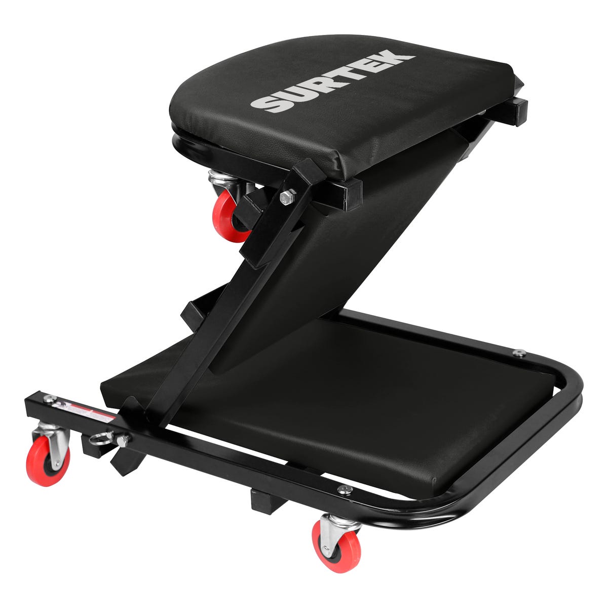 Cama-Banco Para Mecánico Ajustable Acolchonada Color Negro, 40, Surtek CBM40