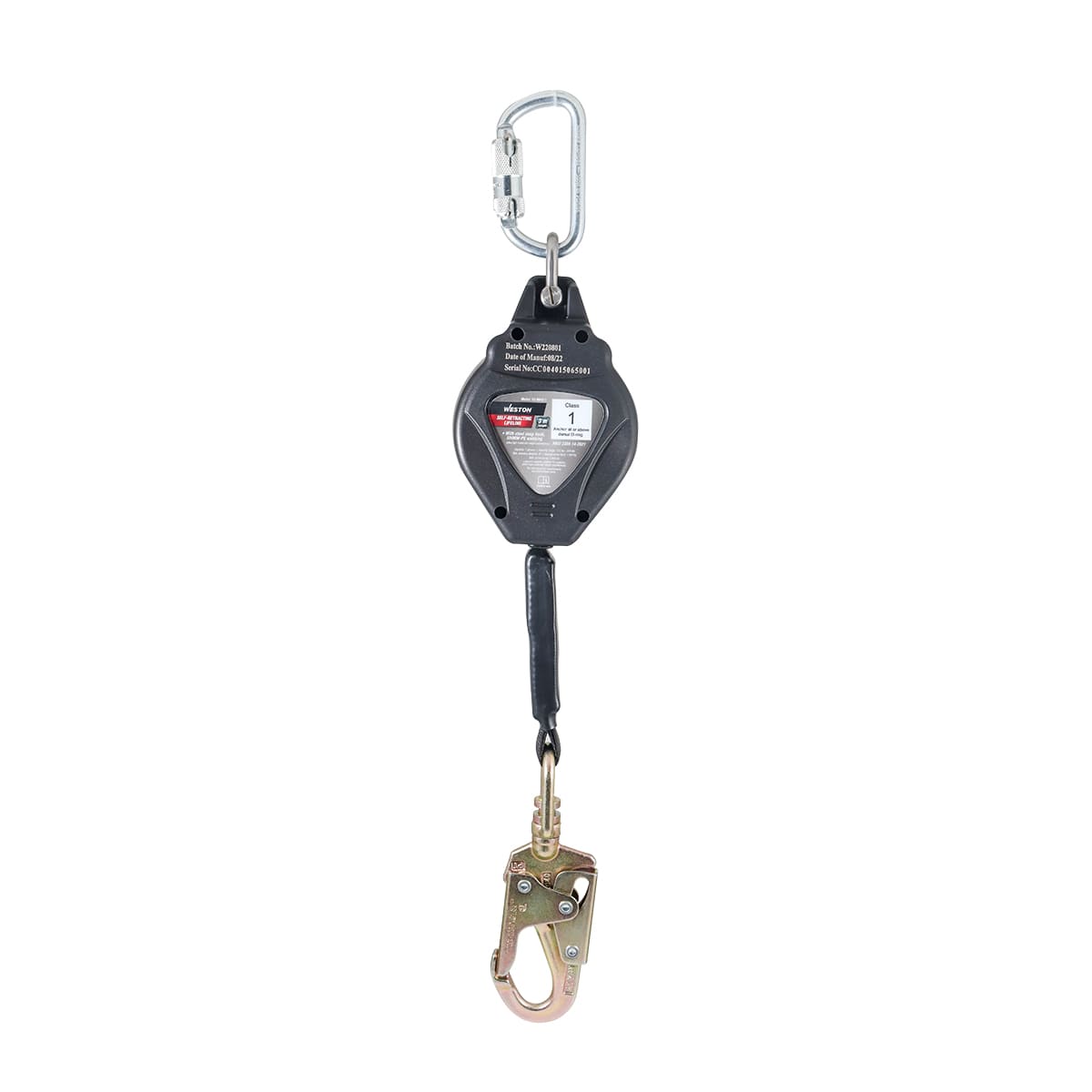 LÍNEA DE VIDA AUTORETRÁCTIL DE 3M 140KG (ANSI) CC-0040-1