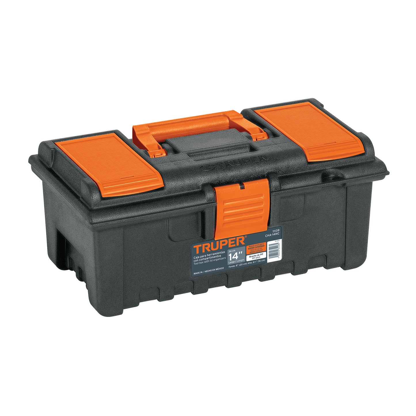 11139 CHA-14NC Caja para herramienta de 14" con compartimentos, truper