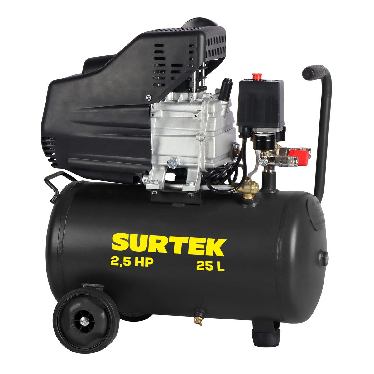 Compresor De Aire Eléctrico Lubricado 25 L, 2.5 HP, Surtek CMP525