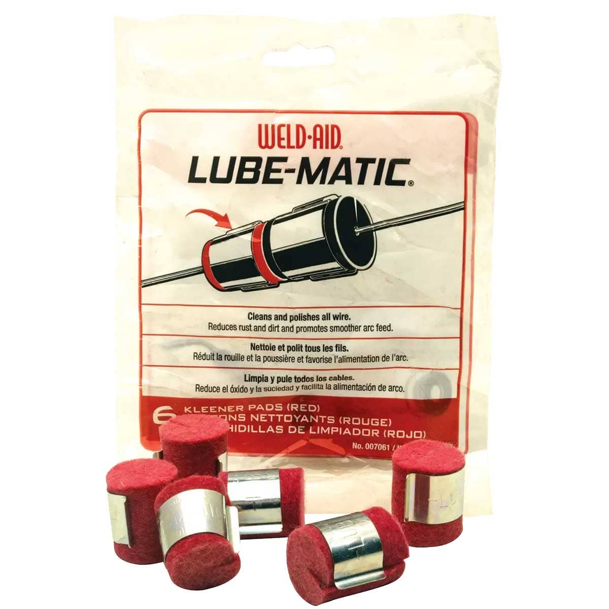 Almohadillas Lube-Matic Para Limpieza de Micro Alambre 6 Pzas | WE-7061