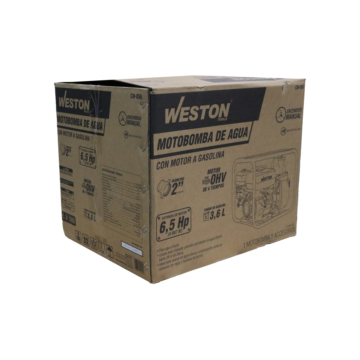Motobomba de Agua Limpia a Gasolina 2" 4 HP | CW-050