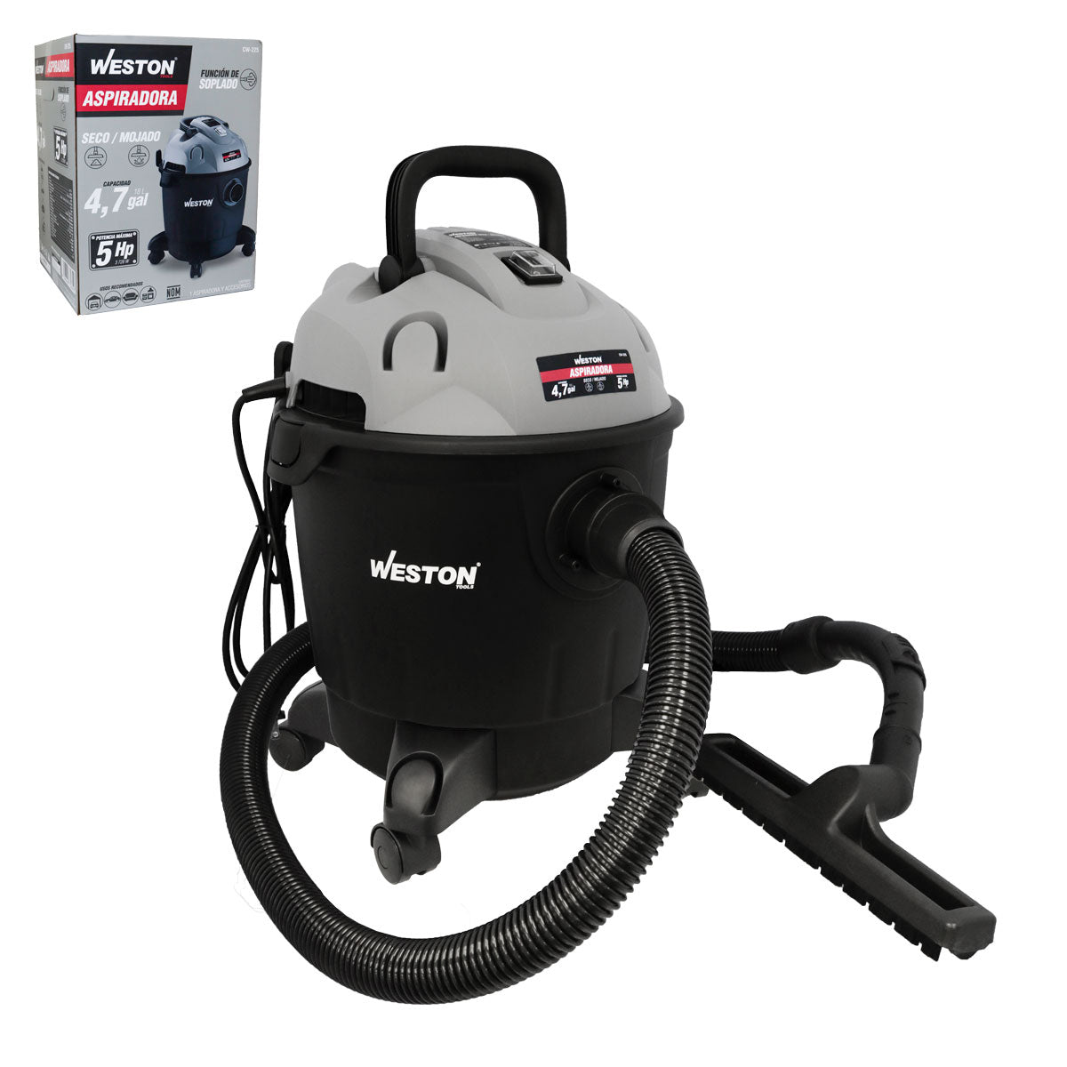 Aspiradora Mojado/Seco 4.7GAL (18 L) 5HP 127V | CW-225
