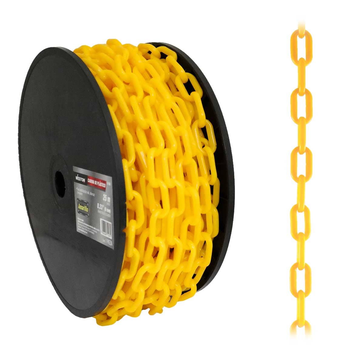D-530 CADENA DE PLÁSTICO Ø6MM*25M AMARILLO