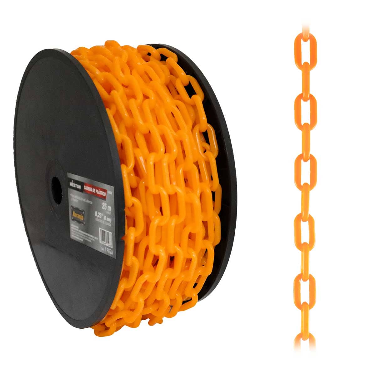 Cadena De Plástico Naranja Ø6MM x 25M | D-535