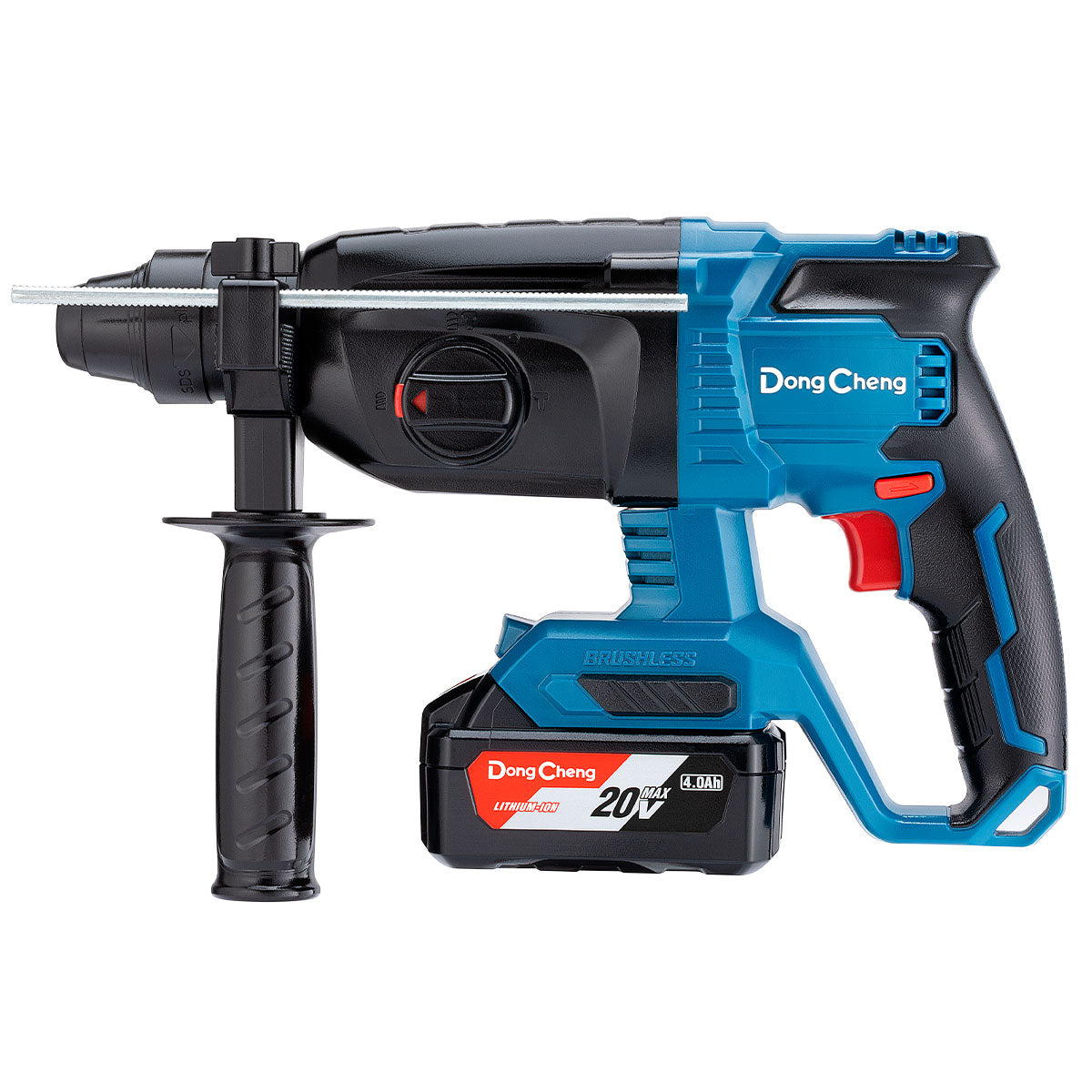 ROTOMARTILLO SDS PLUS INALAMBRICO SIN CARBONES 20V MAX/4.0Ahx2 1000 RPM 4500 IPM DC-DCZC04-24EM
