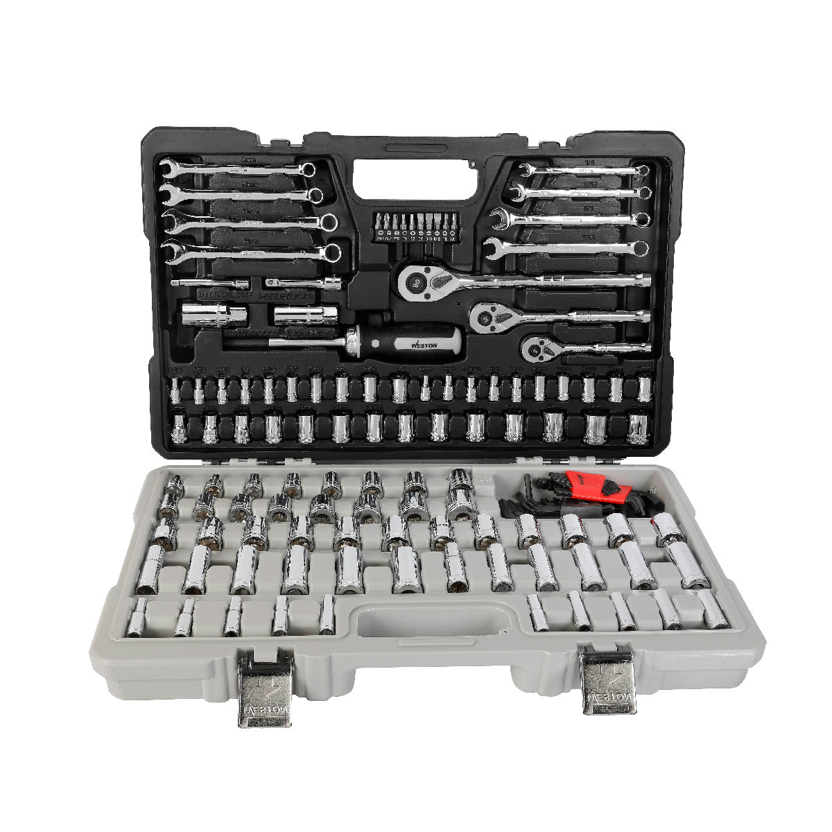 JGO. D/138 HERRAMIENTAS CUADRO 1/4", 3/8" Y 1/2" FRACC. Y METRIC. P/MECANICO DM-053025