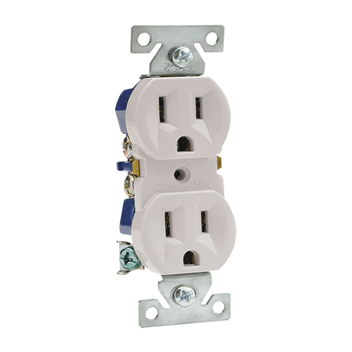 DOBLE ATERRIZADO BLANCO 15A 127V EL-0080