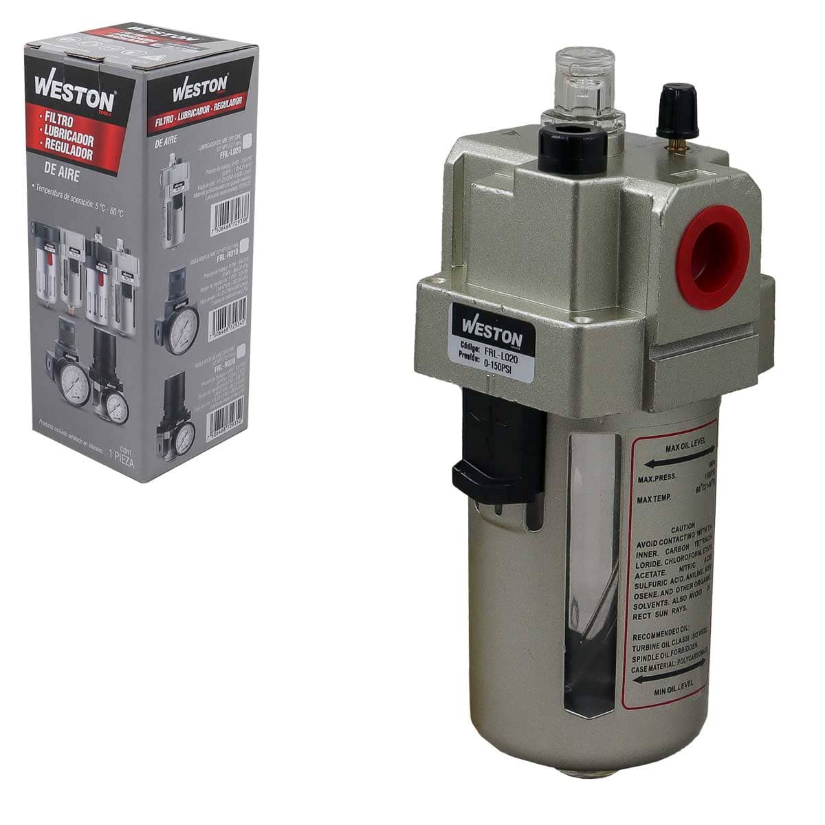 Lubricador De Aire Tipo SMC 1/2" NPT | FRL-L020