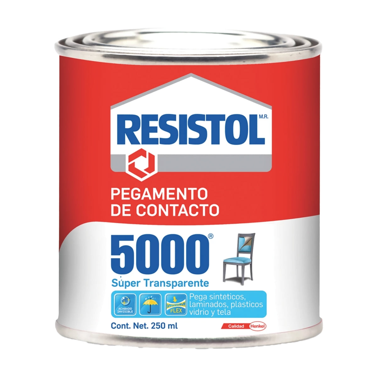 Pegamento De Contacto Súper Transparente Resistol 5000 ST 250 ML